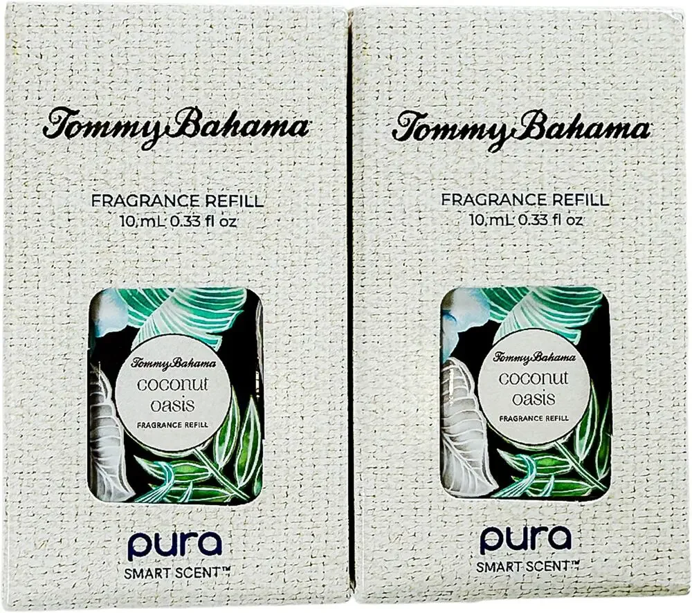 Pura Smart Scent Tommy Bahama Coconut Oasis Fragrance Refill 2-Pack New NIP